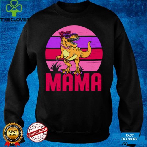Funny Womens Mama Saurus T Rex Dinosaur Mother's Day Sweatshirt