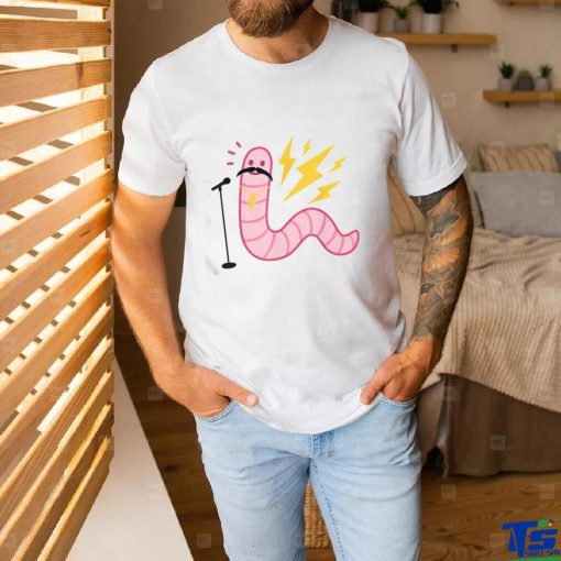 Funny Worm With A Mustache Tom Ariana Reality T Shirt