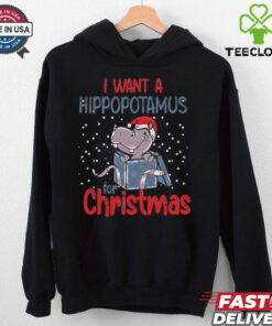 Funny X Mas Party I Want A Hippopotamus For Christmas shirt