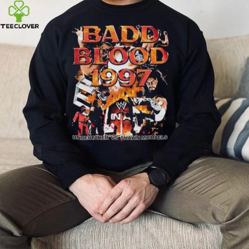 Funny badd Blood 1997 Undertaker vs Shawn Michaels retro vintage style bootleg rap hoodie, sweater, longsleeve, shirt v-neck, t-shirt