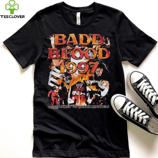 Funny badd Blood 1997 Undertaker vs Shawn Michaels retro vintage style bootleg rap hoodie, sweater, longsleeve, shirt v-neck, t-shirt