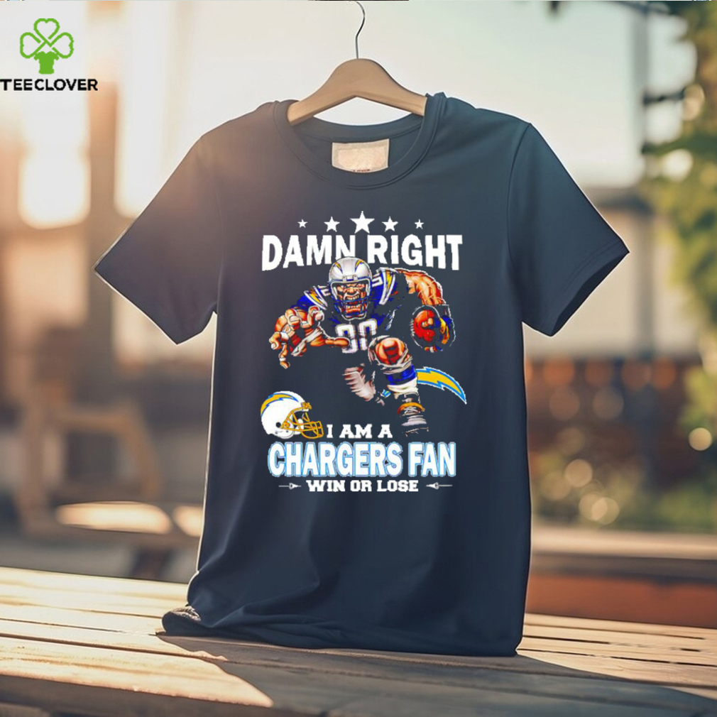 Personalized I Am A Los Angeles Chargers Fan Mascot All Over