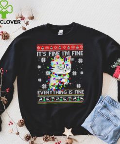 Funny grumpy cat black cat it’s fine I’m fine everything is fine ugly hoodie, sweater, longsleeve, shirt v-neck, t-shirt