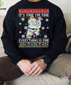 Funny grumpy cat black cat it’s fine I’m fine everything is fine ugly hoodie, sweater, longsleeve, shirt v-neck, t-shirt