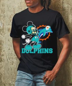 Funny mickey Mouse cartoon NFL Miami Dolphins football player helmet logo hoodie, sweater, longsleeve, shirt v-neck, t-shirt