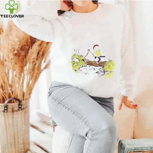 Funny rick and Morty X Calvin and Hobbes hoodie, sweater, longsleeve, shirt v-neck, t-shirt