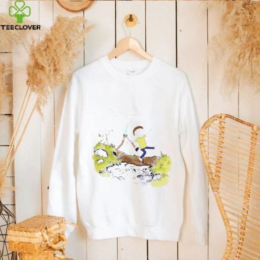 Funny rick and Morty X Calvin and Hobbes hoodie, sweater, longsleeve, shirt v-neck, t-shirt