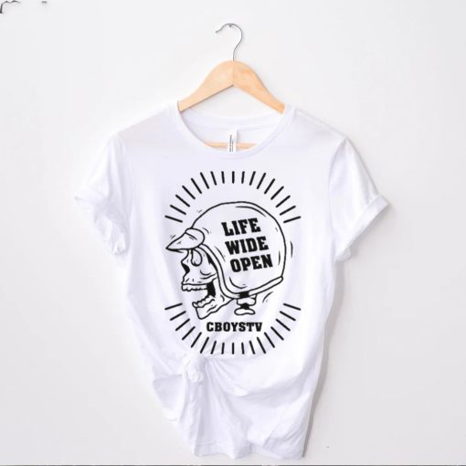 Funny skull life wide open cboystv hoodie, sweater, longsleeve, shirt v-neck, t-shirt