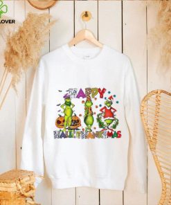 Funny the grinch happy hallothanksmas christmas 2023 shirt