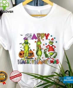 Funny the grinch happy hallothanksmas christmas 2023 shirt