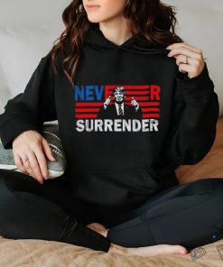 Funny trump never surrender 2024 shirt