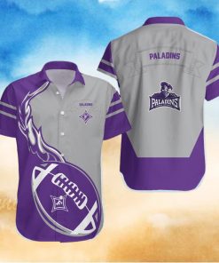 Furman Paladins 3D Hawaiian Shirt Flame Ball NCAA Men And Women Gift For Fans