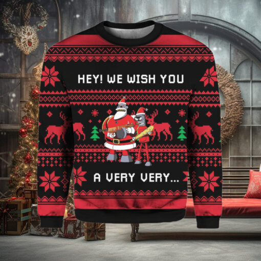 Futurama hey we wish you a very very Ugly Christmas sweater
