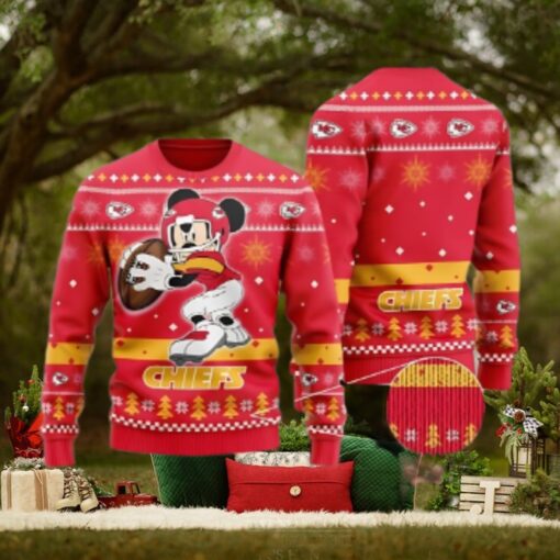 Kansas City Chiefs Mickey Mouse Funny Ugly Christmas Sweater