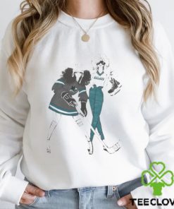 G III 4Her by Carl Banks Heather Gray San Jose Sharks Hockey Girls Shirt