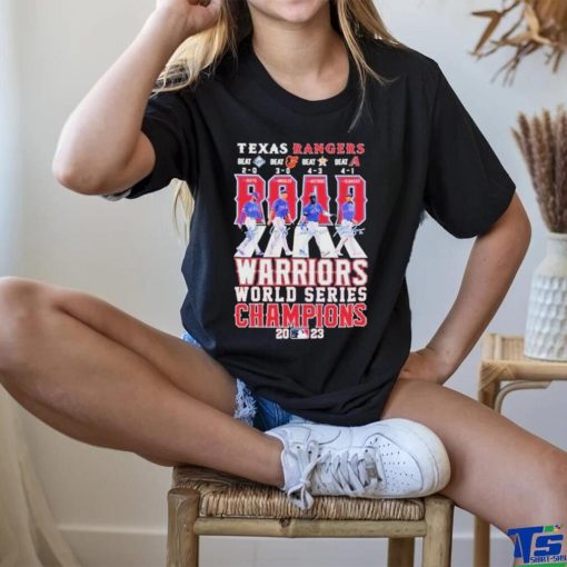 Road Warriors Texas Rangers Abbey Road World Series Champions 2023 Signatures Shirt