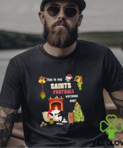 Peanuts Snoopy This Is My New Orleans Saints Football Watching Christmas Shirt