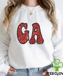 GA Faux Sequin Embroidery Shirt