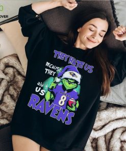 Baltimore Ravens Grinch Christmas They Hate Us Because Ain’t Us Ravens Shirt