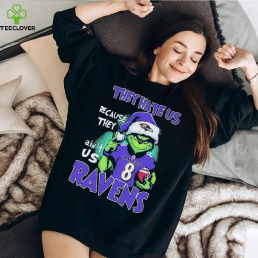 Baltimore Ravens Grinch Christmas They Hate Us Because Ain’t Us Ravens Shirt