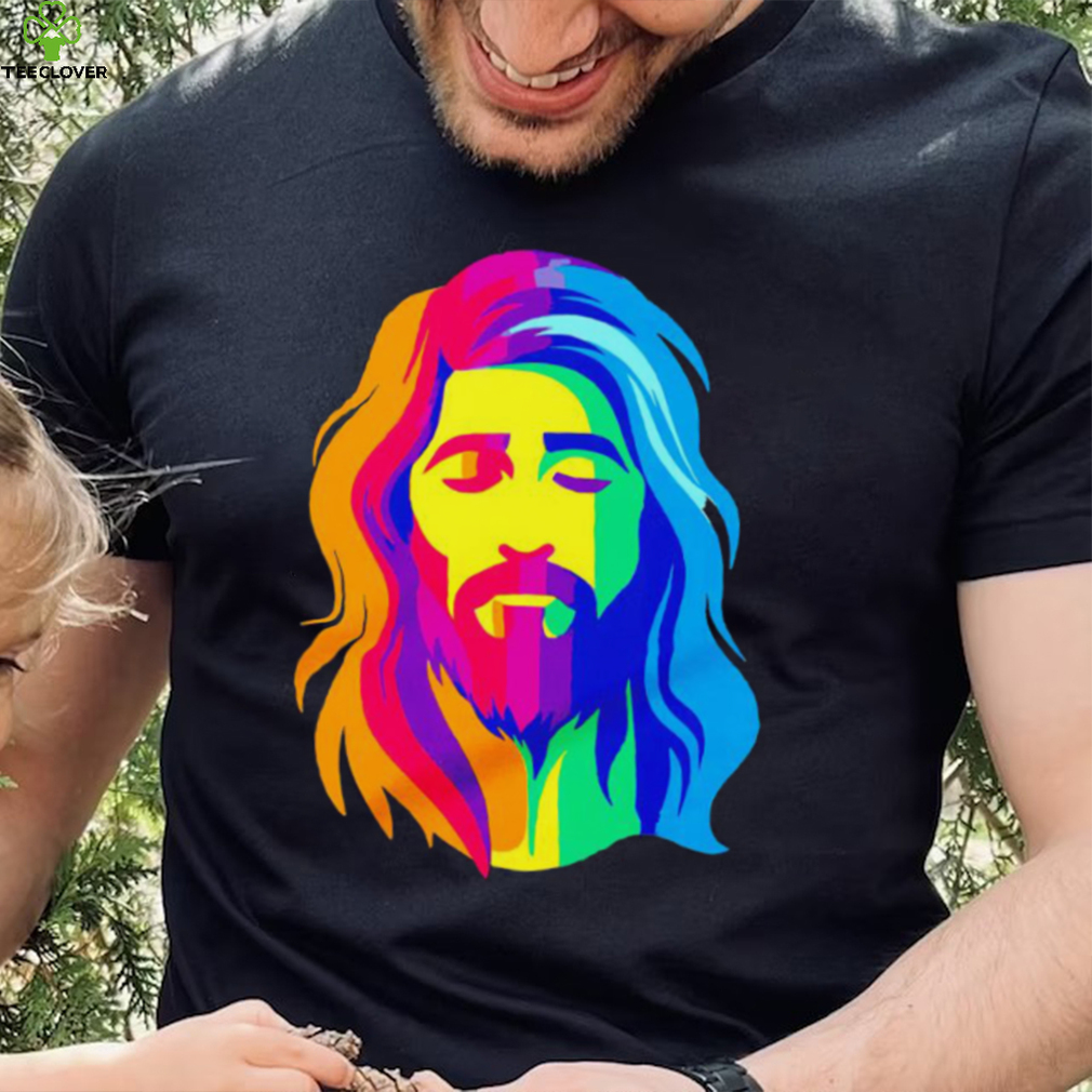 LGBTQ Jesus loves us all colorful shirt LGBTQ Jesus loves us all colorful shirt