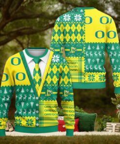 Oregon Ducks 2024 Christmas Menswear Style Ugly Sweater