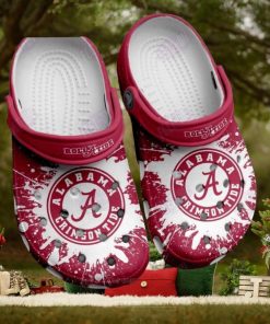 Alabama Crimson Tide White Red Ncaa Crocs