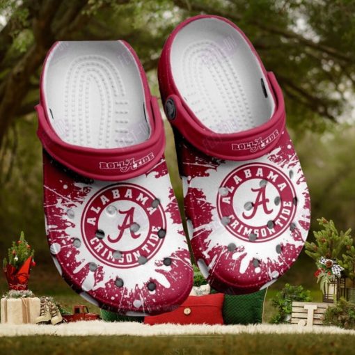 Alabama Crimson Tide White Red Ncaa Crocs