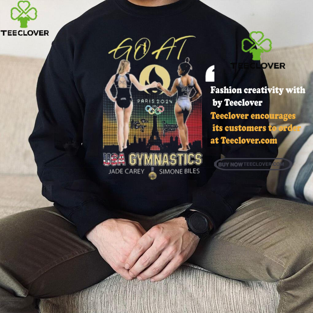 GOAT Paris 2024 USA Gymnastics Jade Carey and Simone Biles Signatures shirt GOAT Paris 2024 USA Gymnastics Jade Carey and Simone Biles Signatures shirt