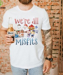 We Are All Misfits Cute Chibi Christmas Characters Shirt