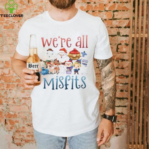 We Are All Misfits Cute Chibi Christmas Characters Shirt