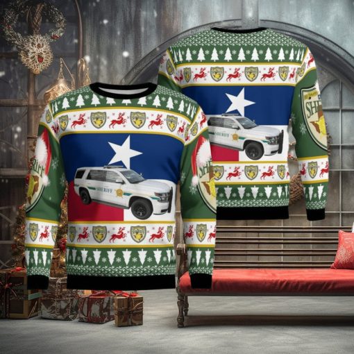 Galveston, Texas, Galveston County Office Car Christmas Ugly Sweater 3D