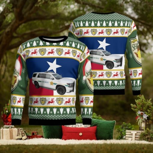 Galveston, Texas, Galveston County Office Car Christmas Ugly Sweater 3D