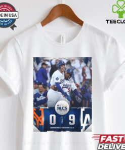 Game 1 Los Angeles Dodge 9 0 New York Mets MLB 2024 NLCS Final Score t hoodie, sweater, longsleeve, shirt v-neck, t-shirt