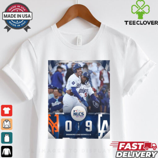 Game 1 Los Angeles Dodge 9 0 New York Mets MLB 2024 NLCS Final Score t hoodie, sweater, longsleeve, shirt v-neck, t-shirt