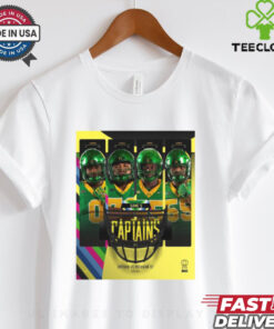 Game 5 Captains Johnson, Laldulu, Harper, Harmon Oregon Ducks vs Michigan ST t shirt