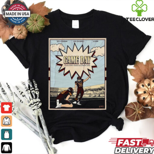 Game Day Texas State Versus Southern Miss UFCU Stadium Paint Shirt