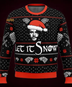 Game Of Thrones Jon Snow Let It Snow Ugly Christmas Holiday Sweater