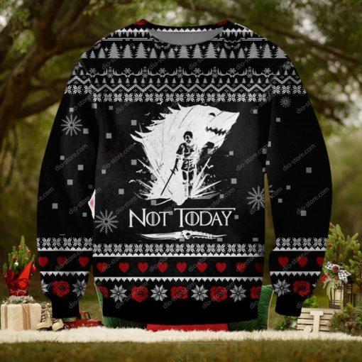 Game Of Thrones – Not Today Ugly Christmas Sweater 3D Gift For Men And Women 3D Gift For Men And Women