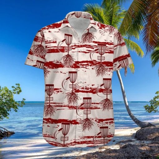 Game Of Throws White Red Disc Golf Pattern Unisex Hawaiian Shirts – Beach Shorts