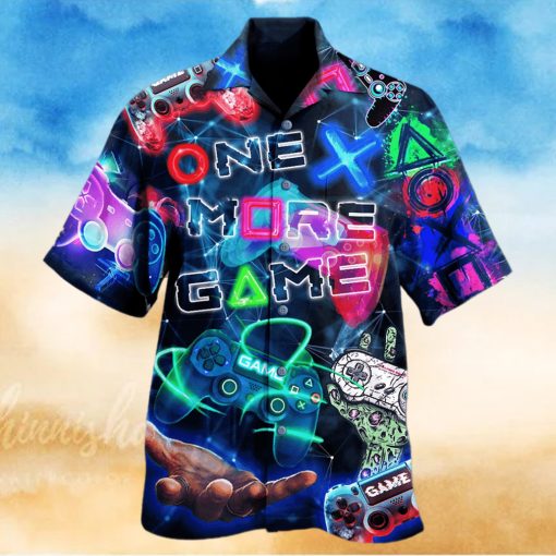 Game One More Time Neon Light Unisex Hawaiian Shirt