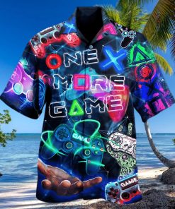 Game One More Time Neon Light Unisex Hawaiian Shirt