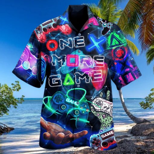 Game One More Time Neon Light Unisex Hawaiian Shirt