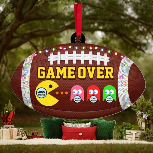 Game Over, Gift For Football Lover, Personalized Acrylic Ornament, Football Game Fan Ornament, Christmas Gift