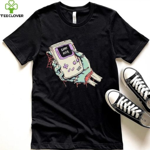 Game Over a severed zombie hand holding a Game Boy hoodie, sweater, longsleeve, shirt v-neck, t-shirt