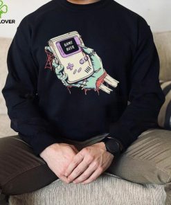 Game Over a severed zombie hand holding a Game Boy hoodie, sweater, longsleeve, shirt v-neck, t-shirt