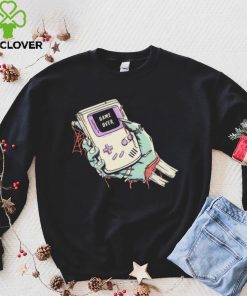 Game Over a severed zombie hand holding a Game Boy hoodie, sweater, longsleeve, shirt v-neck, t-shirt