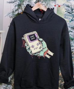 Game Over a severed zombie hand holding a Game Boy hoodie, sweater, longsleeve, shirt v-neck, t-shirt