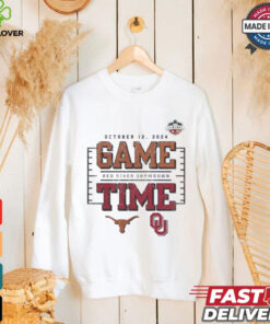 Game Time Texas Longhorns vs. Oklahoma Sooners 2024 Red River Showdown T Shirt