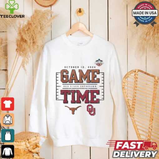 Game Time Texas Longhorns vs. Oklahoma Sooners 2024 Red River Showdown T Shirt